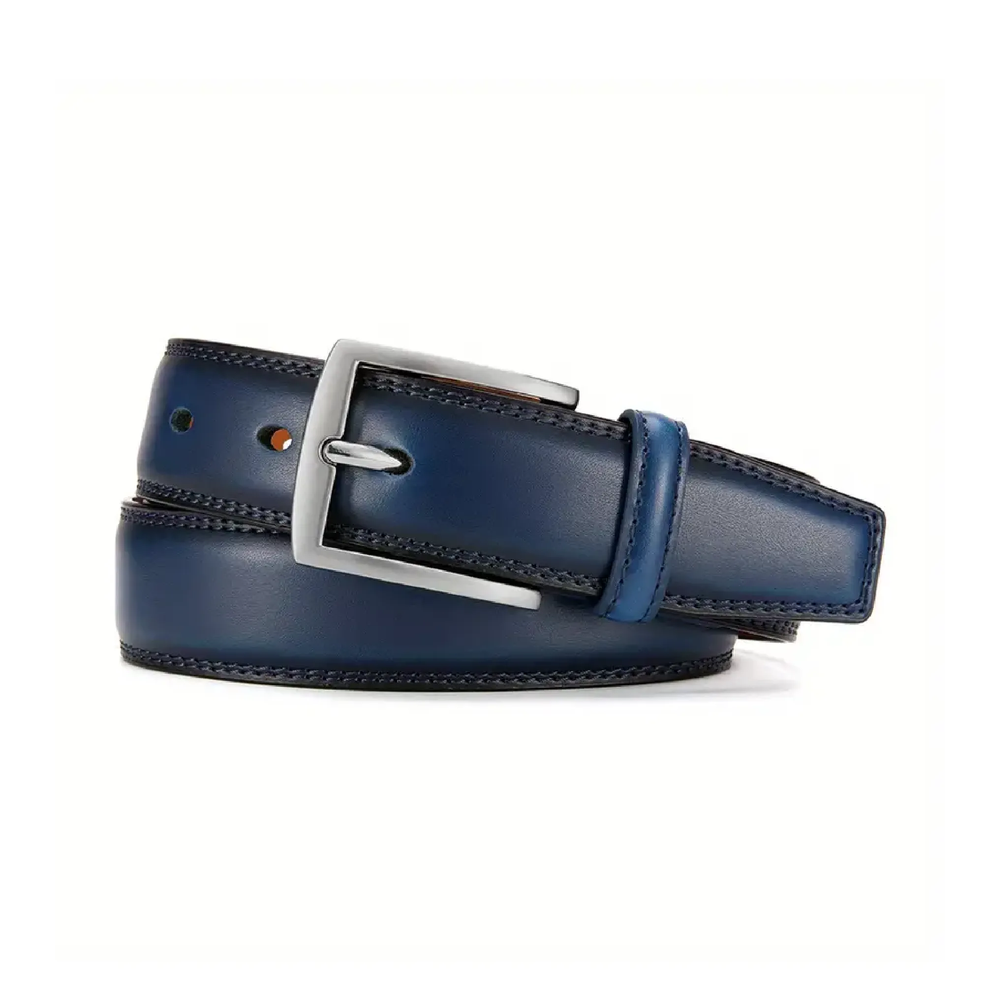 1PC Men's Genuine Leather Large Pin Buckle Belt, Alloy Automatic Buckle Adjustable Belts , Ideal choice for Gifts