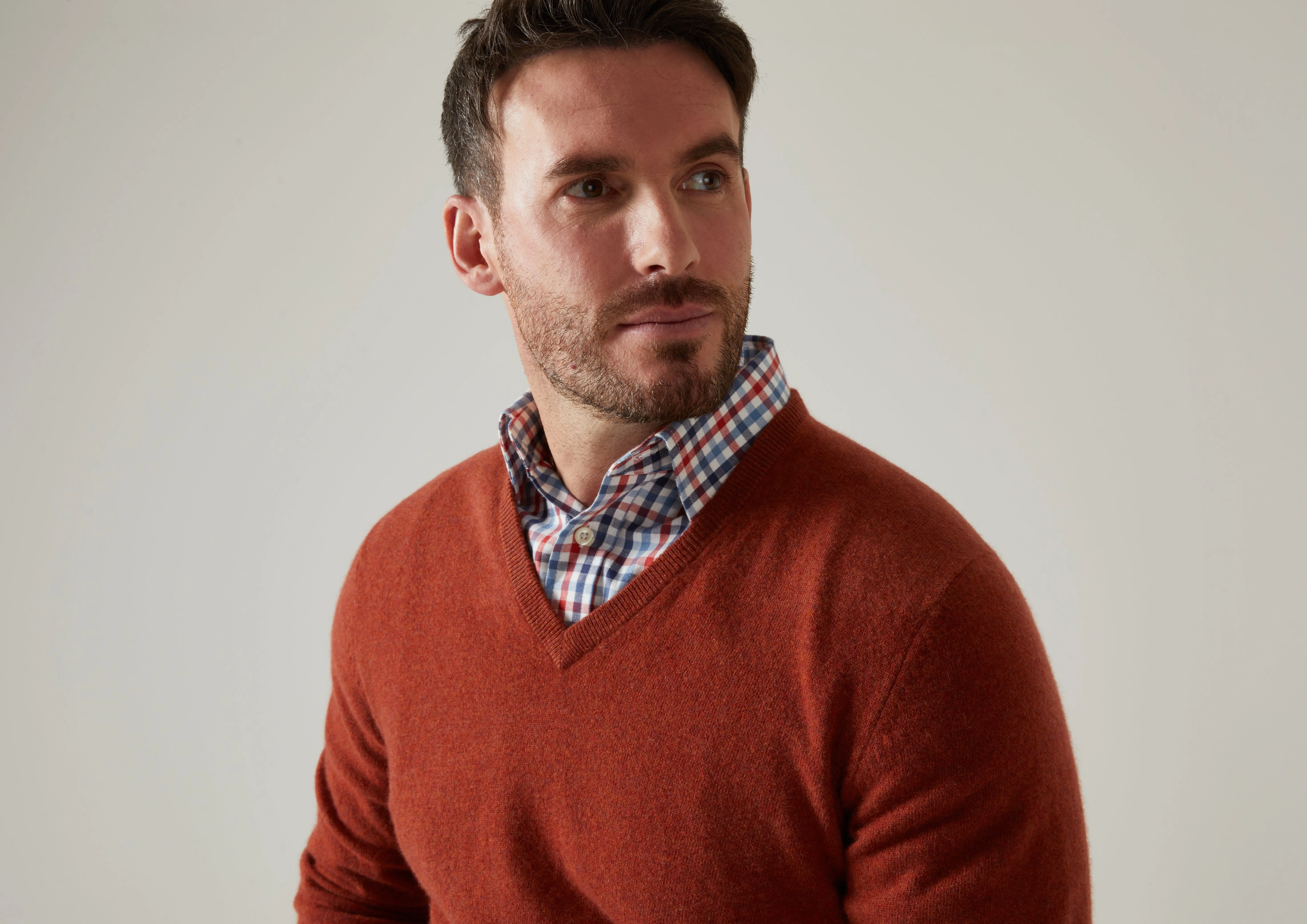 Albury Geelong Wool Jumper in Tiger - Regular Fit