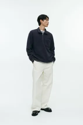 ARKET fleece sweater with short zip