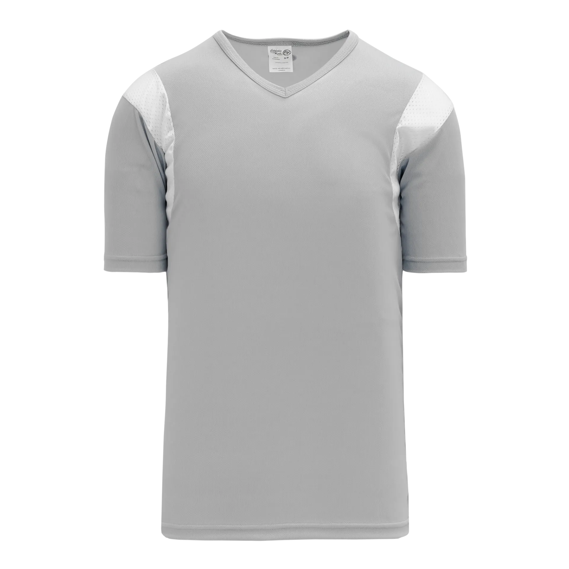 Athletic Knit V-Neck Performance Baseball Jersey With Mesh Shoulder Inserts