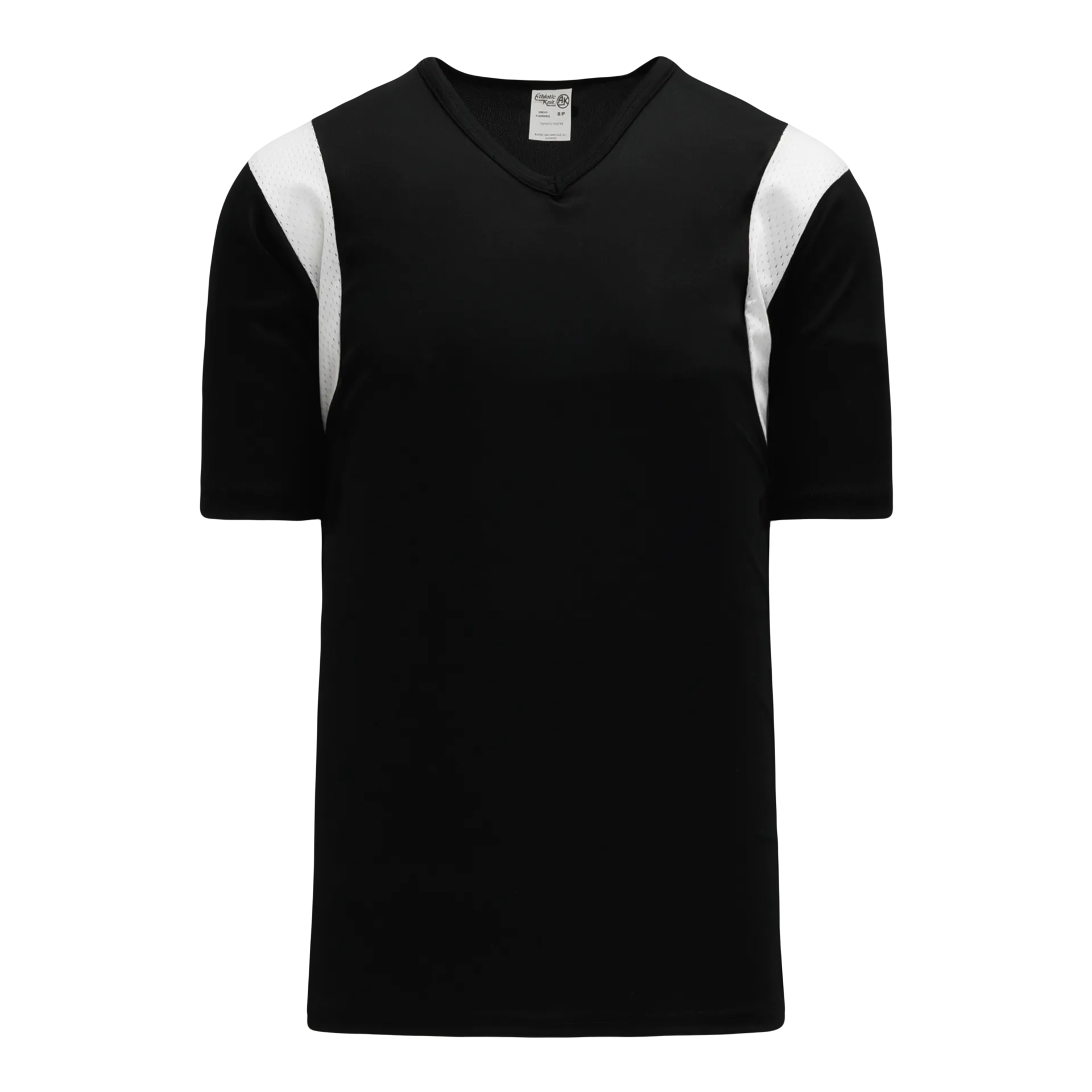 Athletic Knit V-Neck Performance Baseball Jersey With Mesh Shoulder Inserts