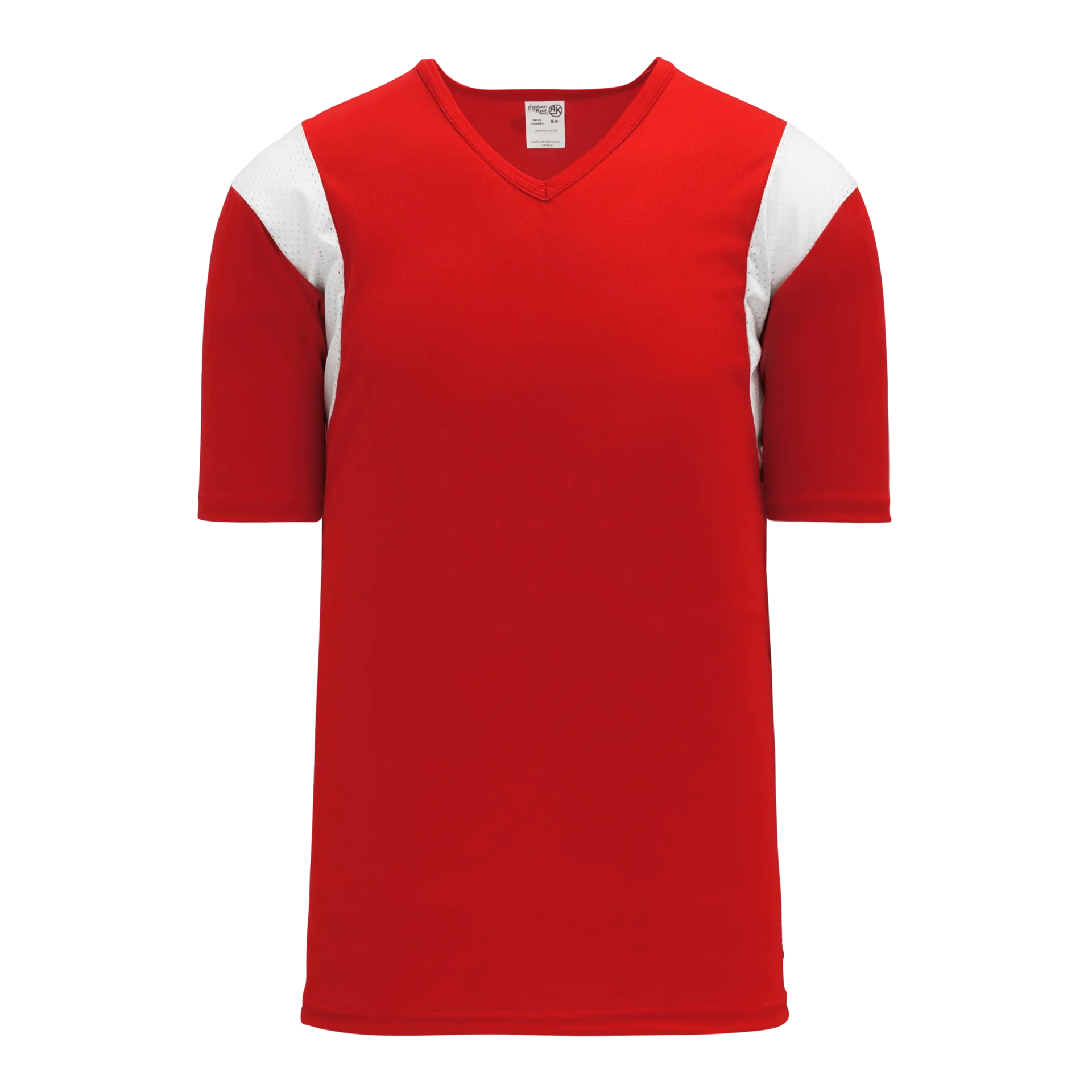 Athletic Knit V-Neck Performance Baseball Jersey With Mesh Shoulder Inserts