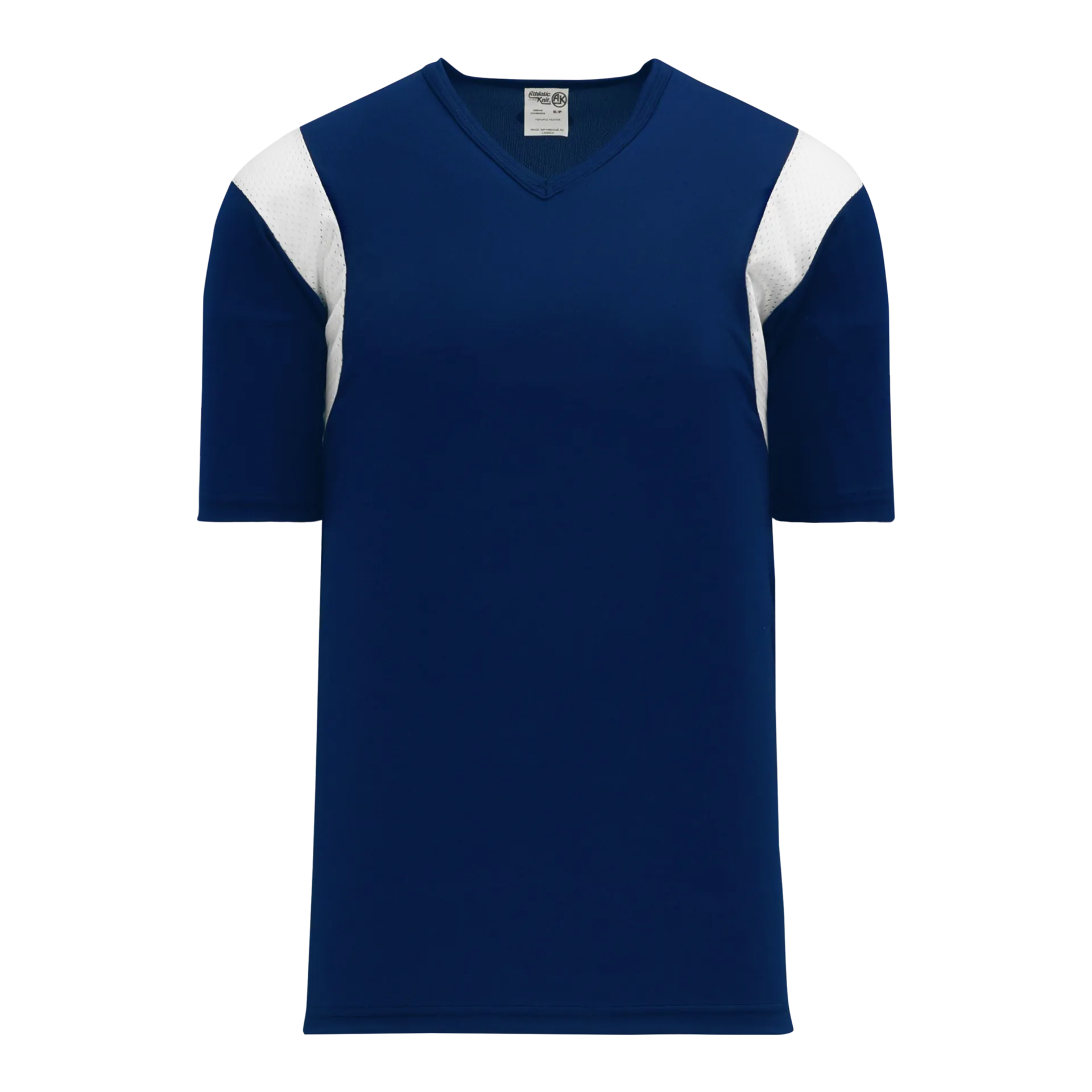 Athletic Knit V-Neck Performance Baseball Jersey With Mesh Shoulder Inserts