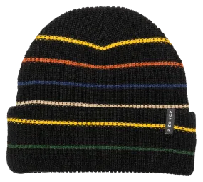 Autumn Multi Stripe Beanie - Black