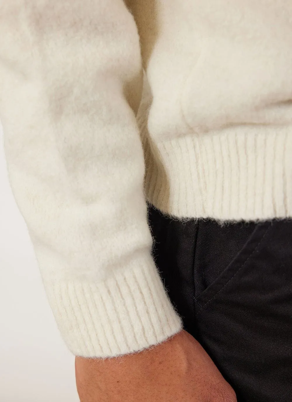 Auxiliary Roll Neck Jumper | Alpaca Wool | Ecru