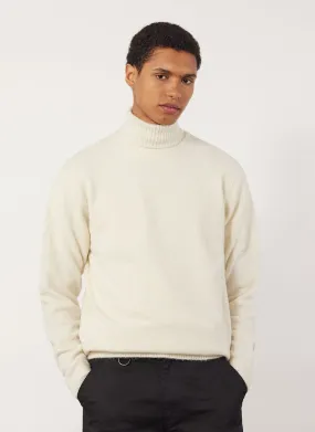 Auxiliary Roll Neck Jumper | Alpaca Wool | Ecru