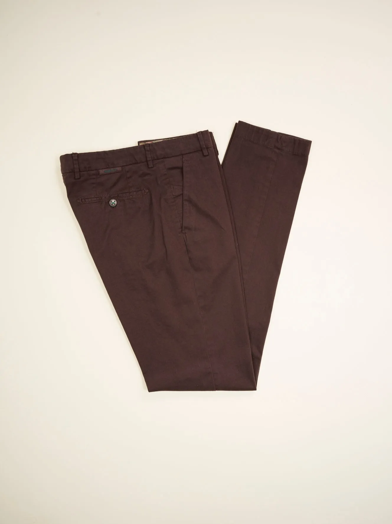 Berwich Morello Garment Dyed Chinos - Testa Moro