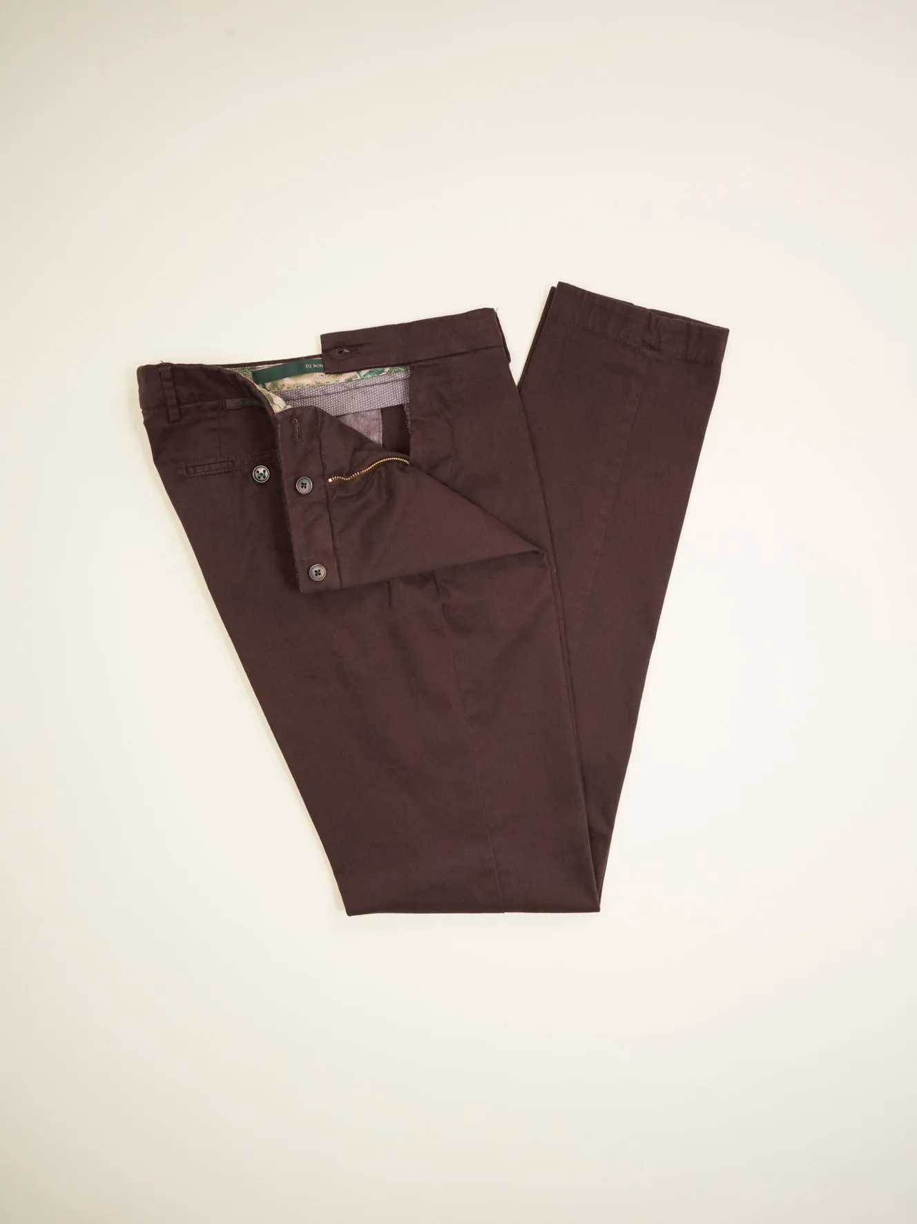 Berwich Morello Garment Dyed Chinos - Testa Moro