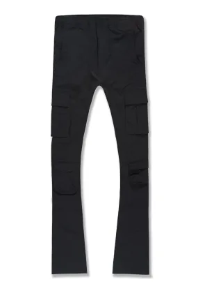 Big Men's Stacked Ventura Cargo Pants (Black)