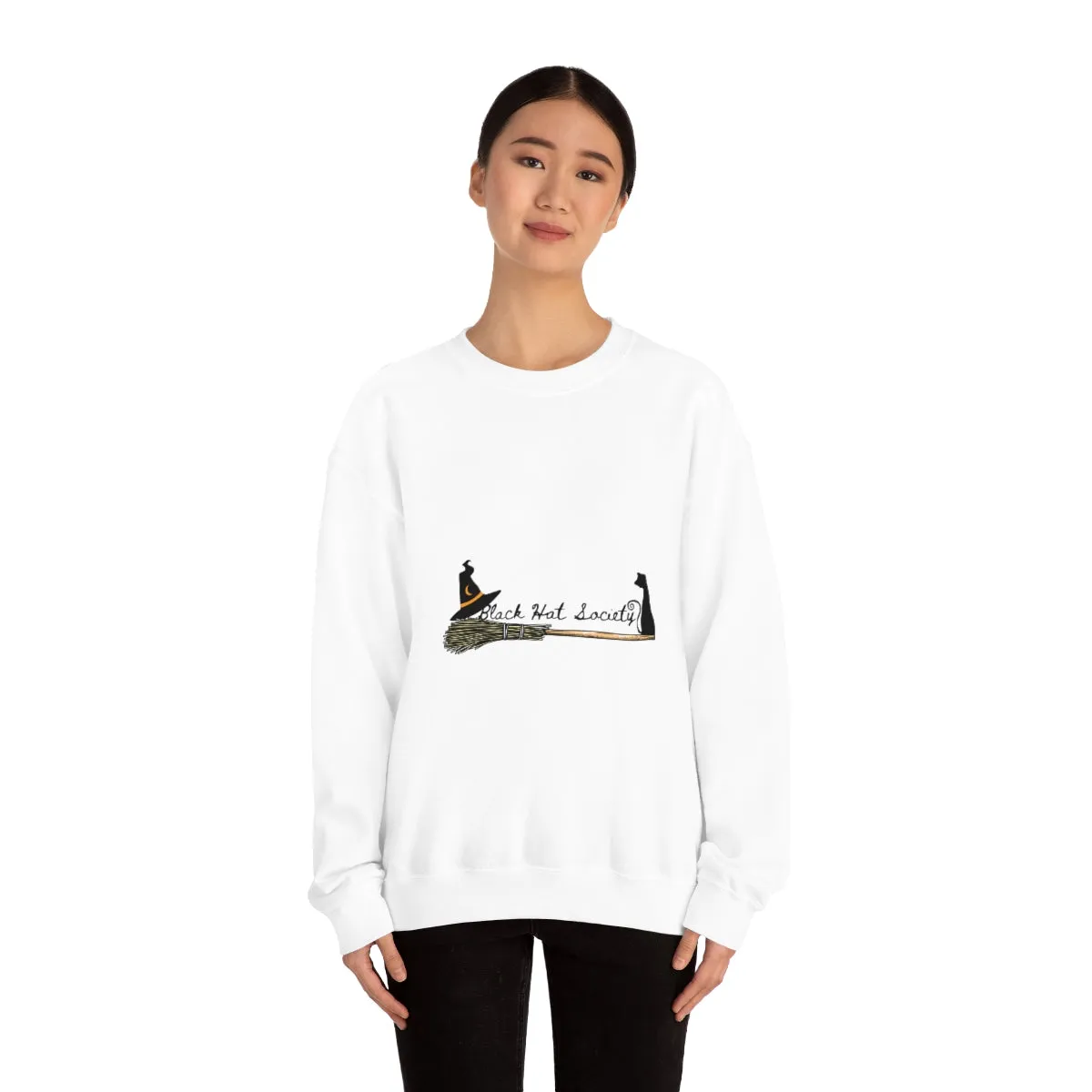 Black Hat Society Unisex Heavy Blend™ Crewneck Sweatshirt