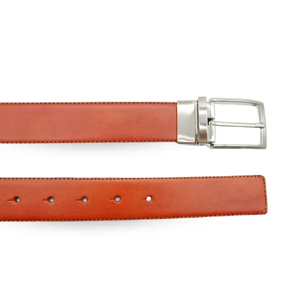 CAMERON - Mens Tan & Black Genuine Leather Reversible Belt