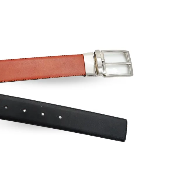 CAMERON - Mens Tan & Black Genuine Leather Reversible Belt