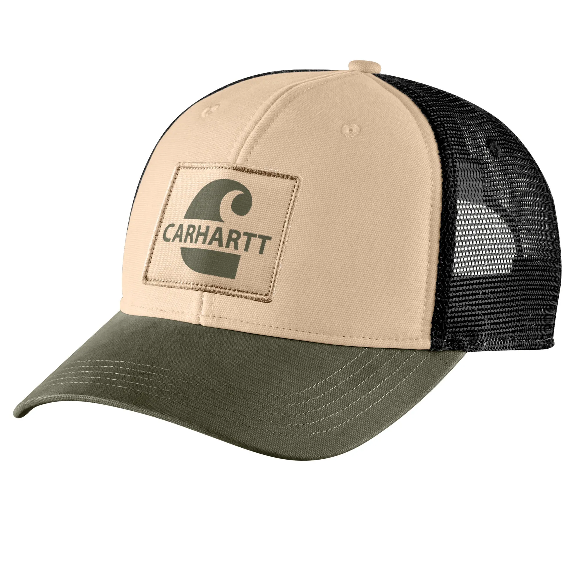 Carhartt Men's Canvas Mesh-Back Logo Graphic Cap