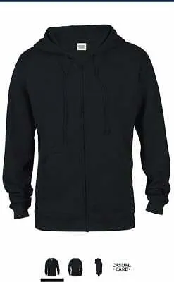 Casual Garb Fleece Hoodies for Men Heather Heavyweight, Black, XX-Large