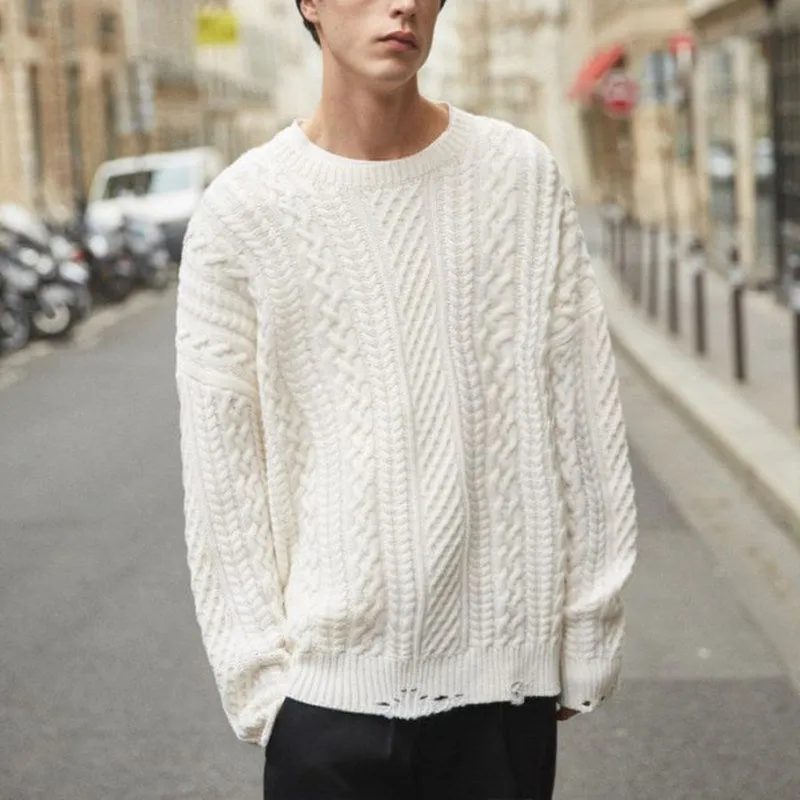 Casual Solid Color Round Neck Long Sleeve Sweater