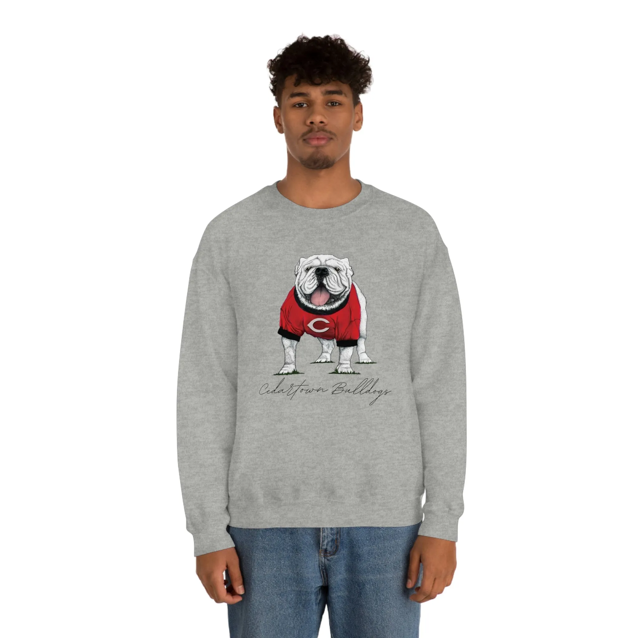 Cedartown Bulldogs Gildan 18000 Unisex Heavy Blend Crewneck Sweatshirt