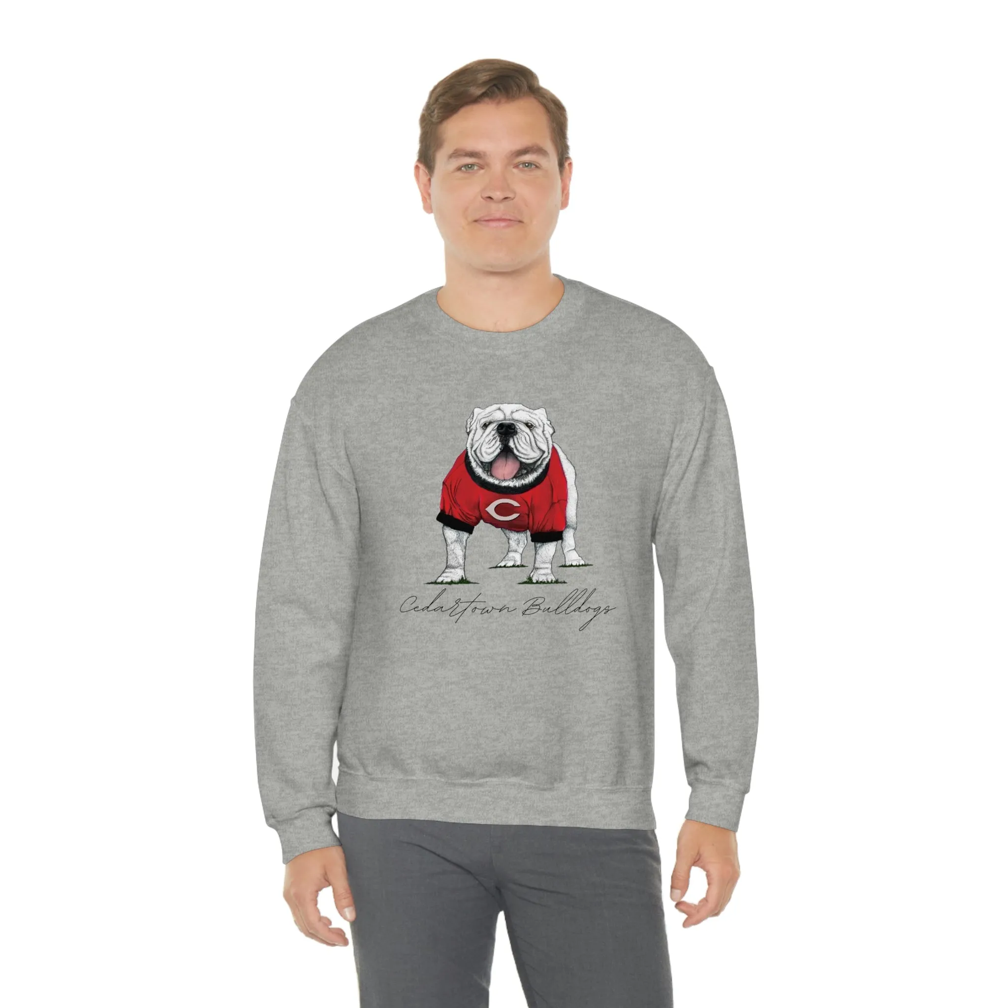 Cedartown Bulldogs Gildan 18000 Unisex Heavy Blend Crewneck Sweatshirt