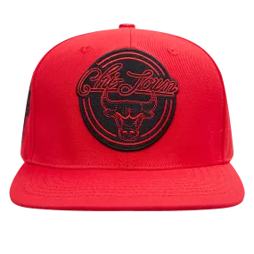 CHICAGO BULLS CRINKLE NYLON WOOL SNAPBACK HAT - HB (RED)