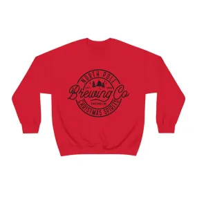 Christmas North Pole Brewing Company Heavy Blend Crewneck Sweatshirt