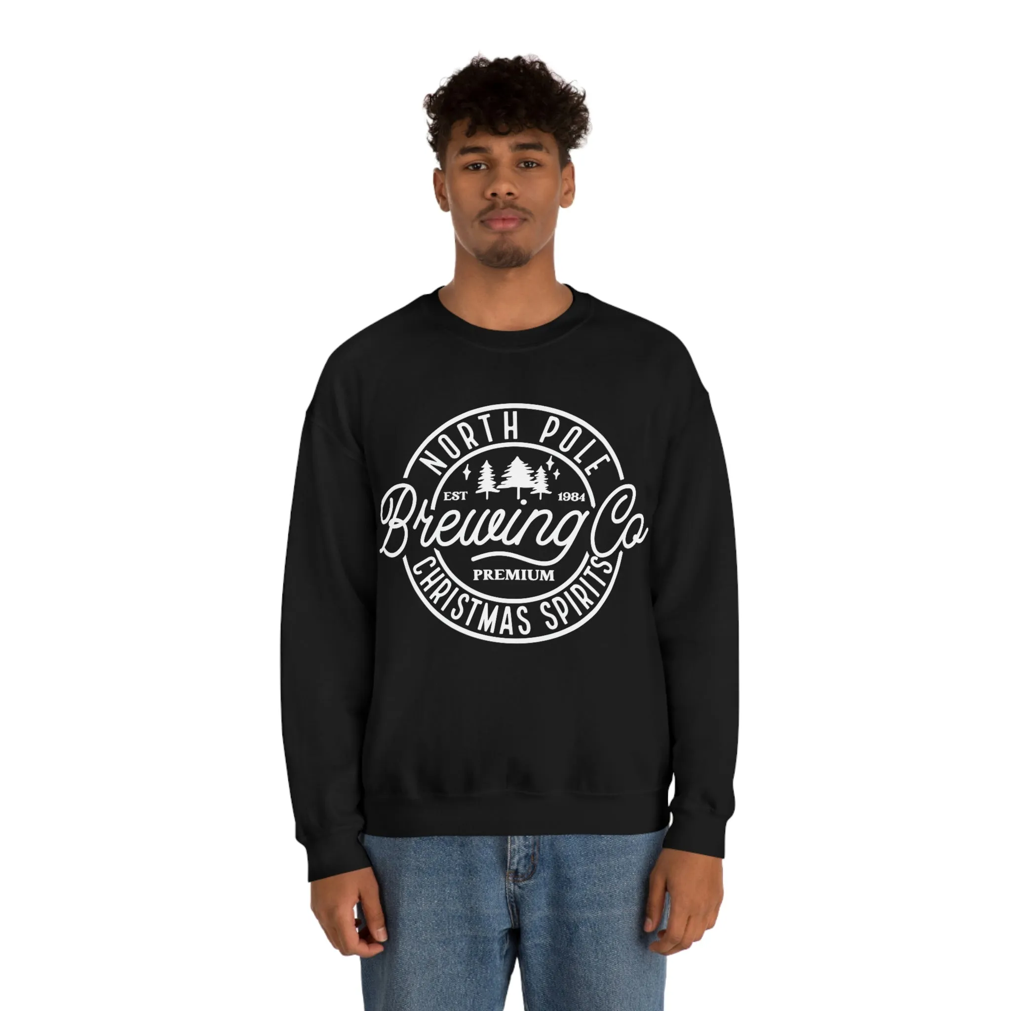 Christmas North Pole Brewing Company Heavy Blend Crewneck Sweatshirt