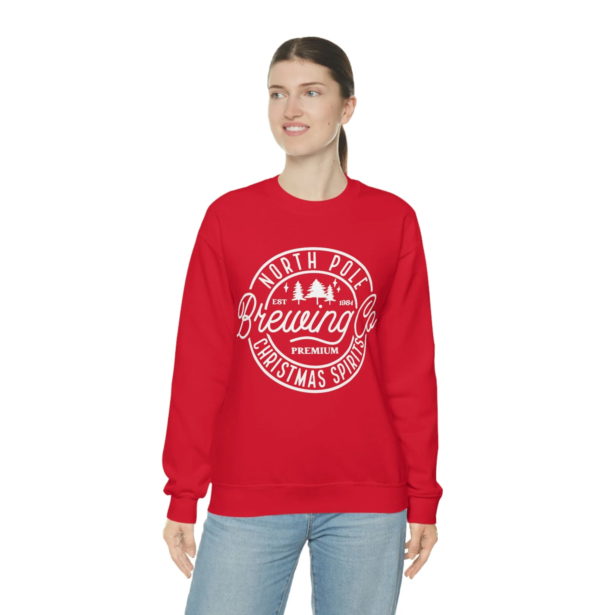 Christmas North Pole Brewing Company Heavy Blend Crewneck Sweatshirt