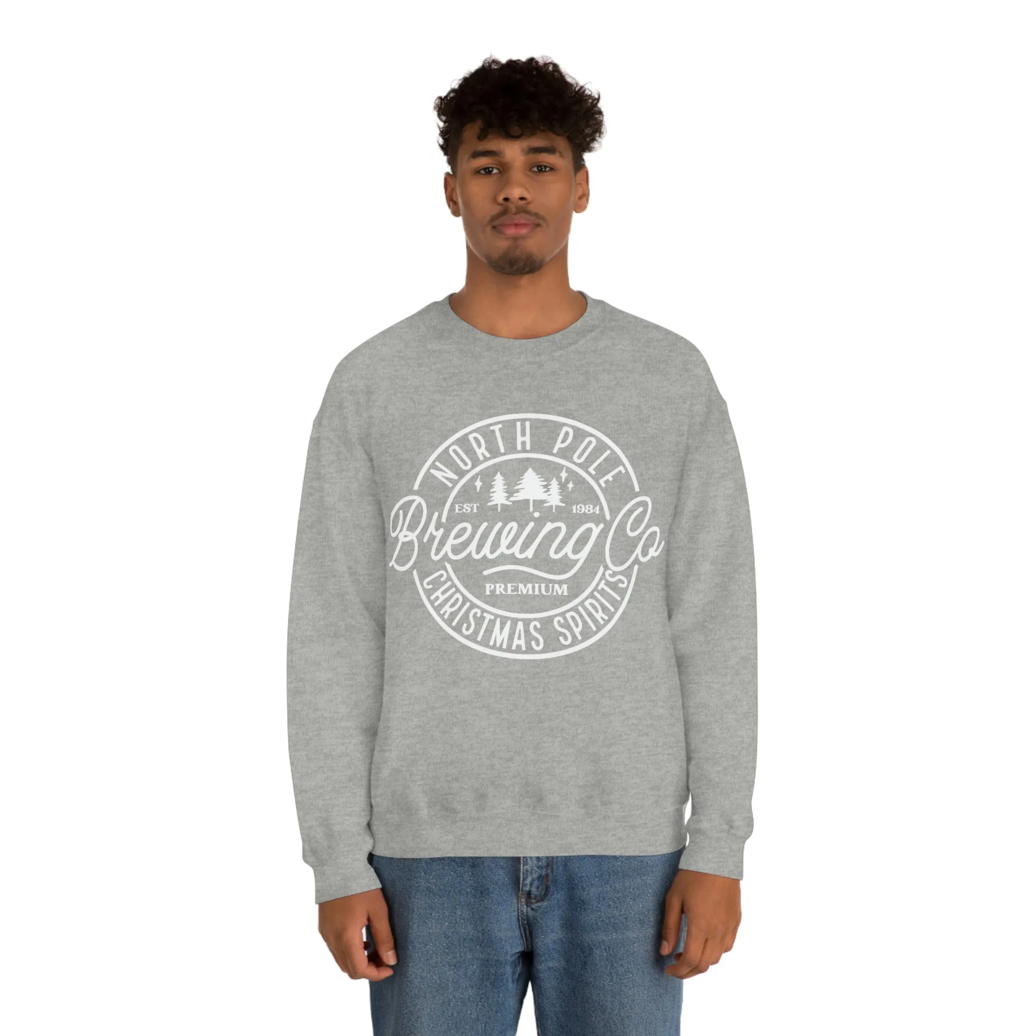 Christmas North Pole Brewing Company Heavy Blend Crewneck Sweatshirt