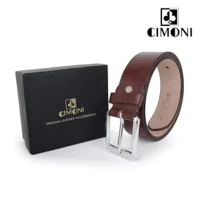 CIMONI® Premium Genuine Leather Belt for men for Casual & formal uses (1 Year Gurantee)