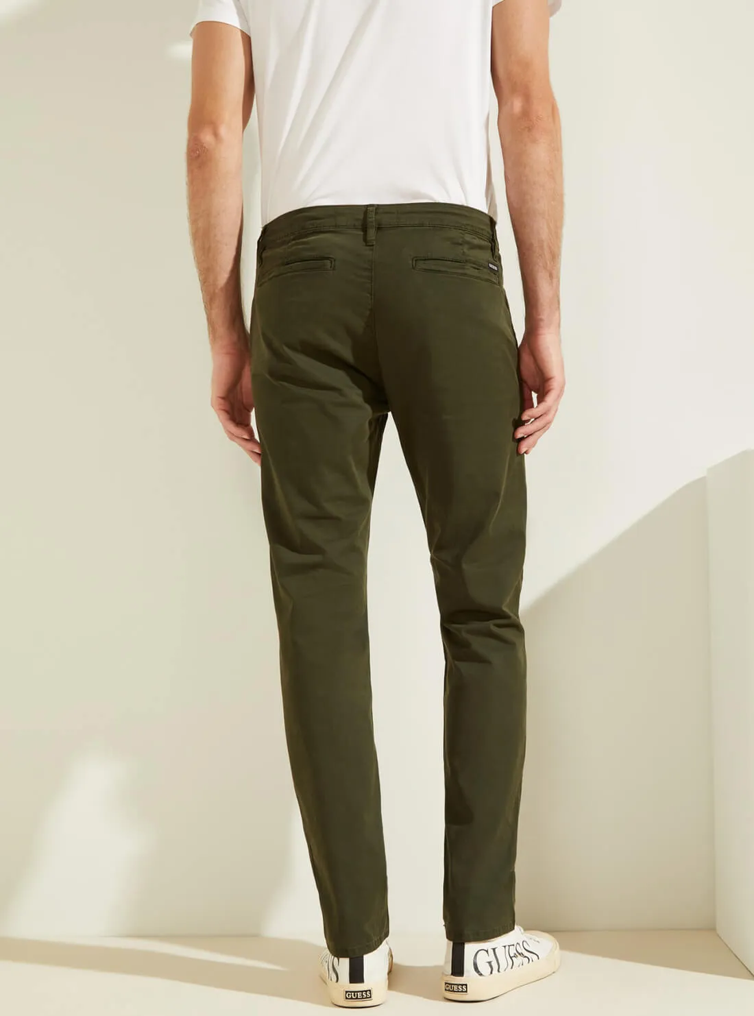 Deep Green Slim Fit Lonita Twill Chino Pants