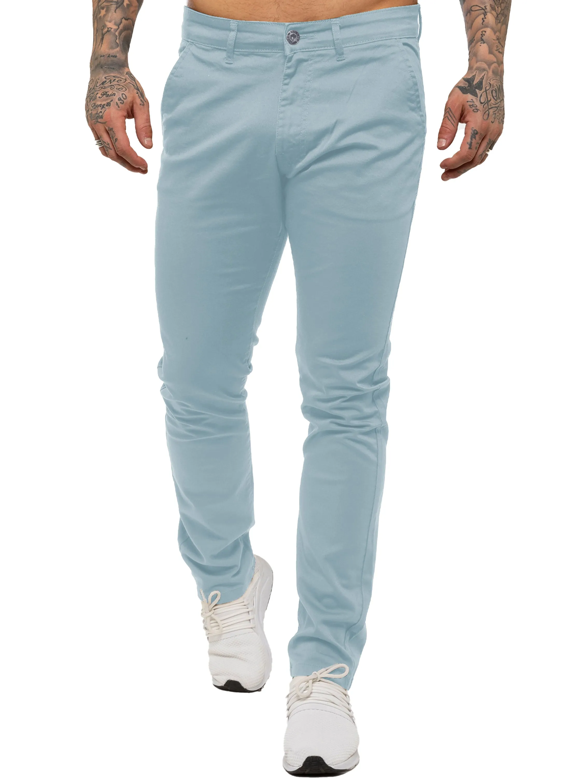 Enzo | Mens Slim Fit Stretch Chino Trousers