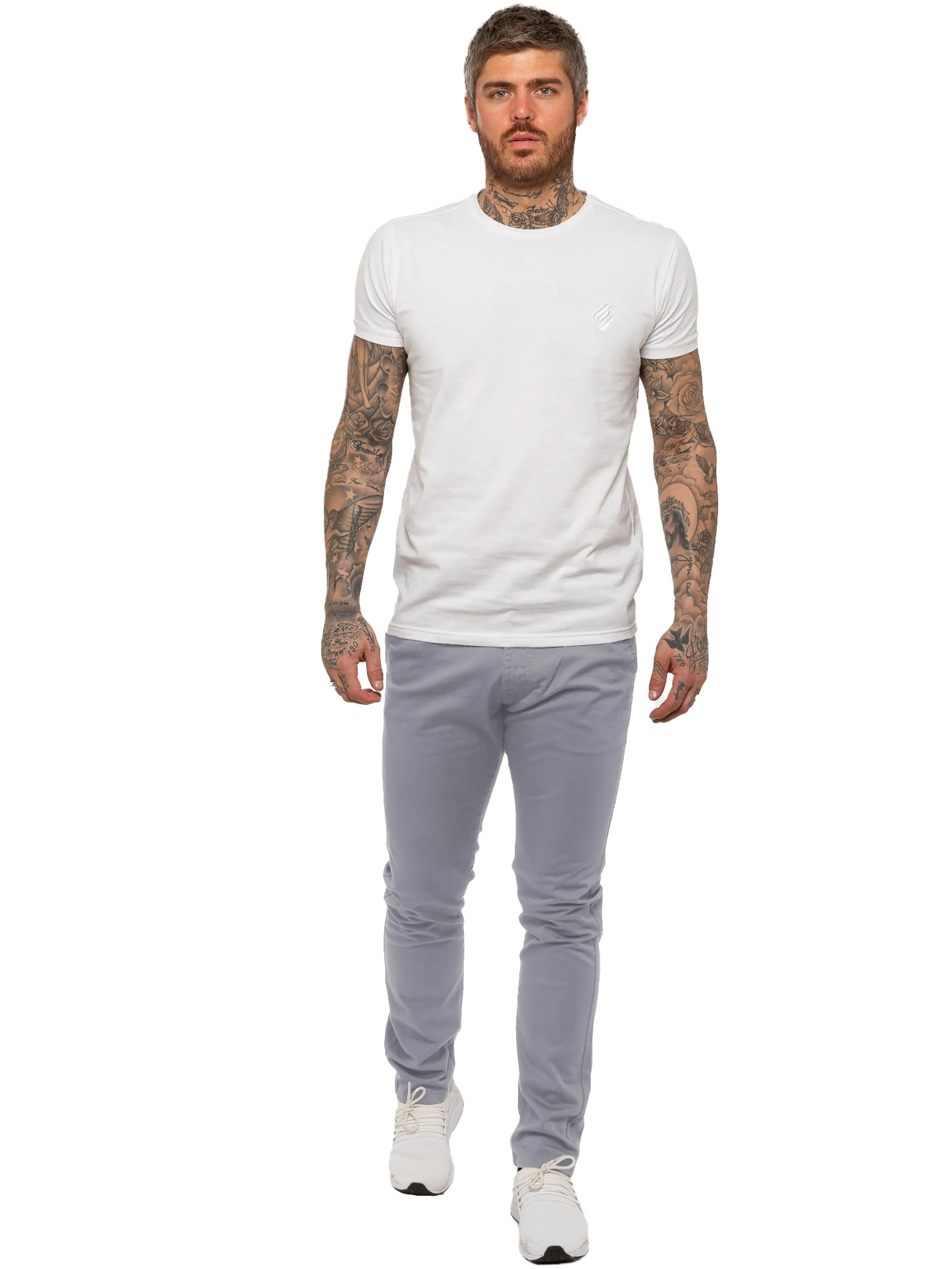 Enzo | Mens Slim Fit Stretch Chino Trousers