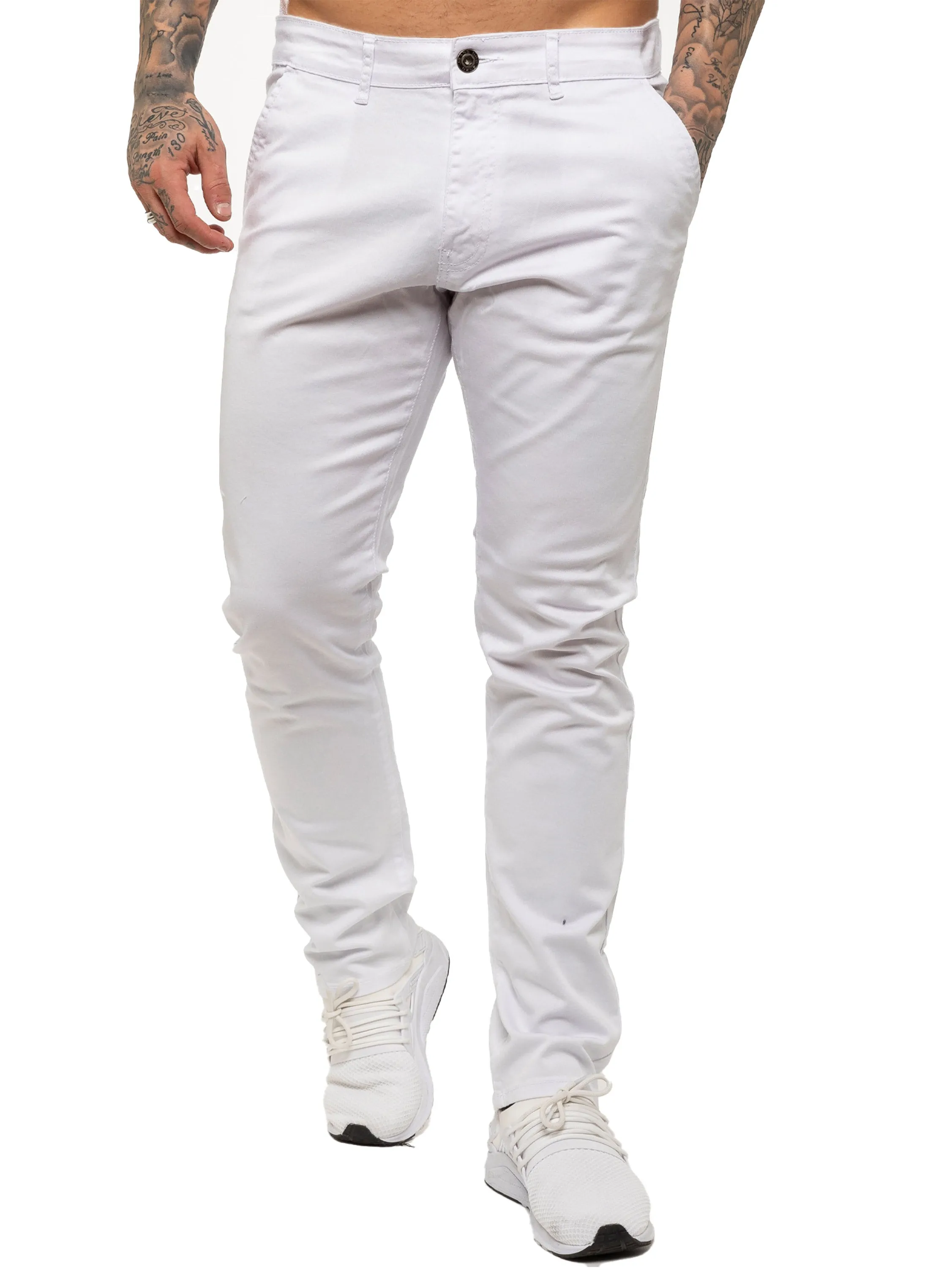 Enzo | Mens Slim Fit Stretch Chino Trousers