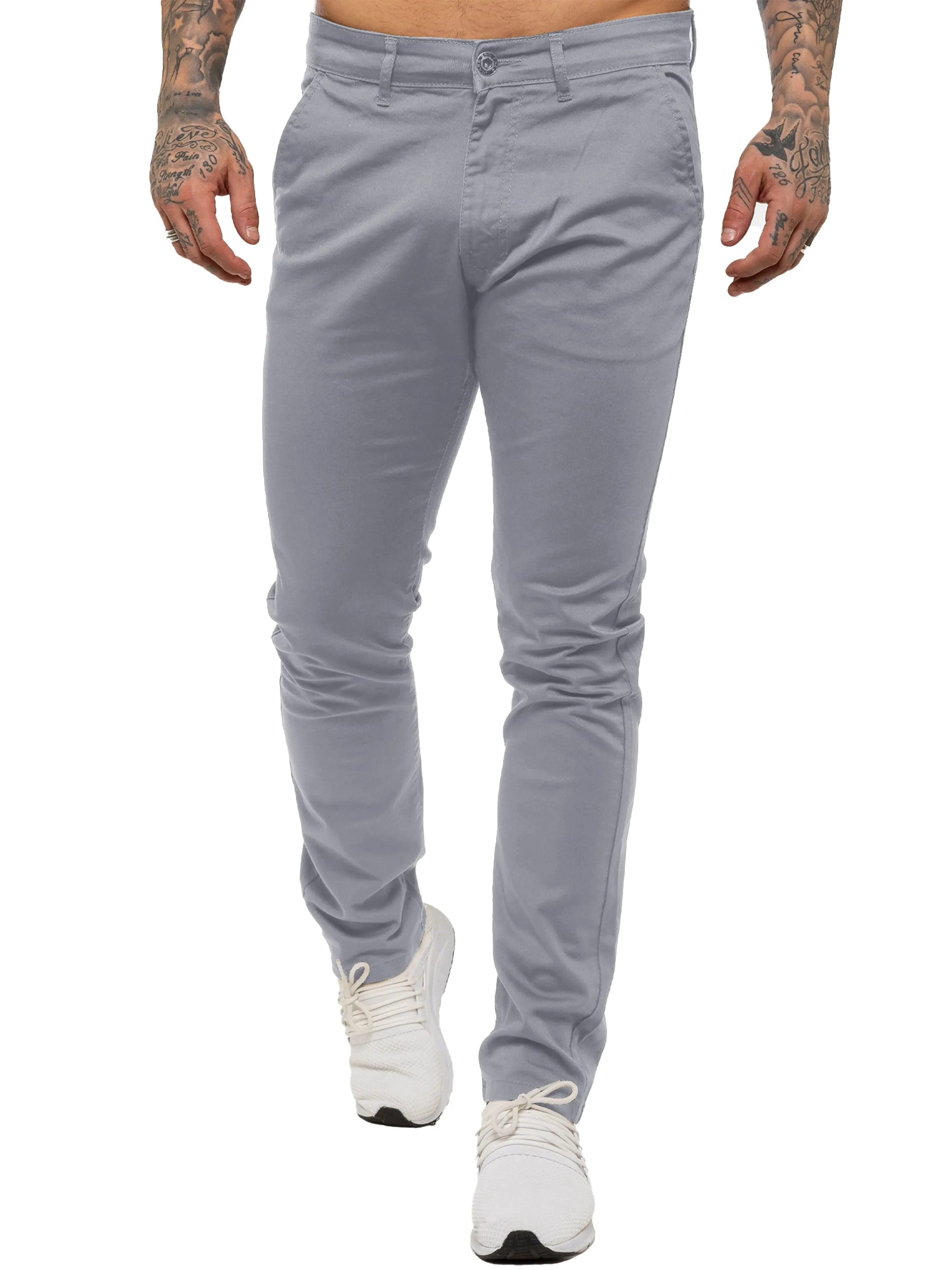 Enzo | Mens Slim Fit Stretch Chino Trousers