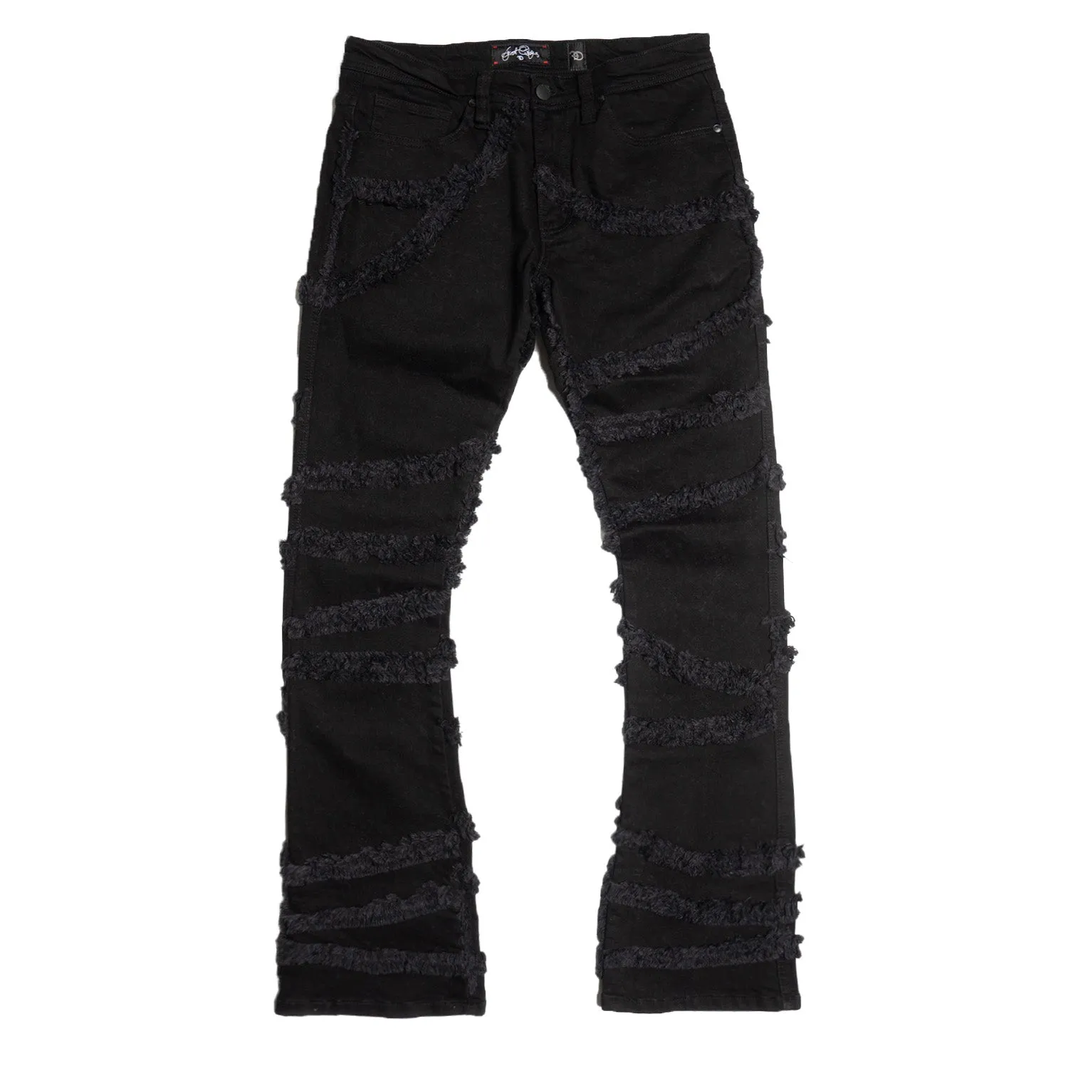 F1705 Leon 36" Stack Jeans - Black