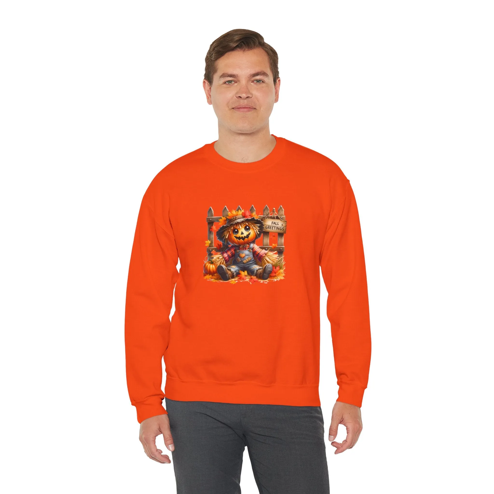 Fall Scarecrow Unisex Heavy Blend™ Crewneck Sweatshirt