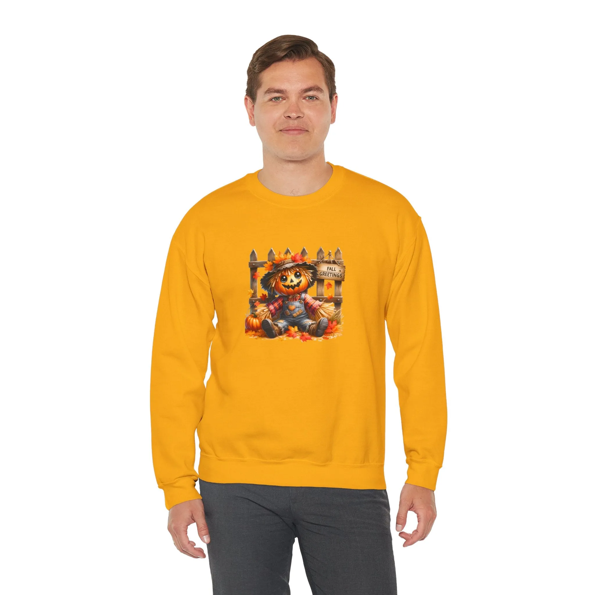 Fall Scarecrow Unisex Heavy Blend™ Crewneck Sweatshirt