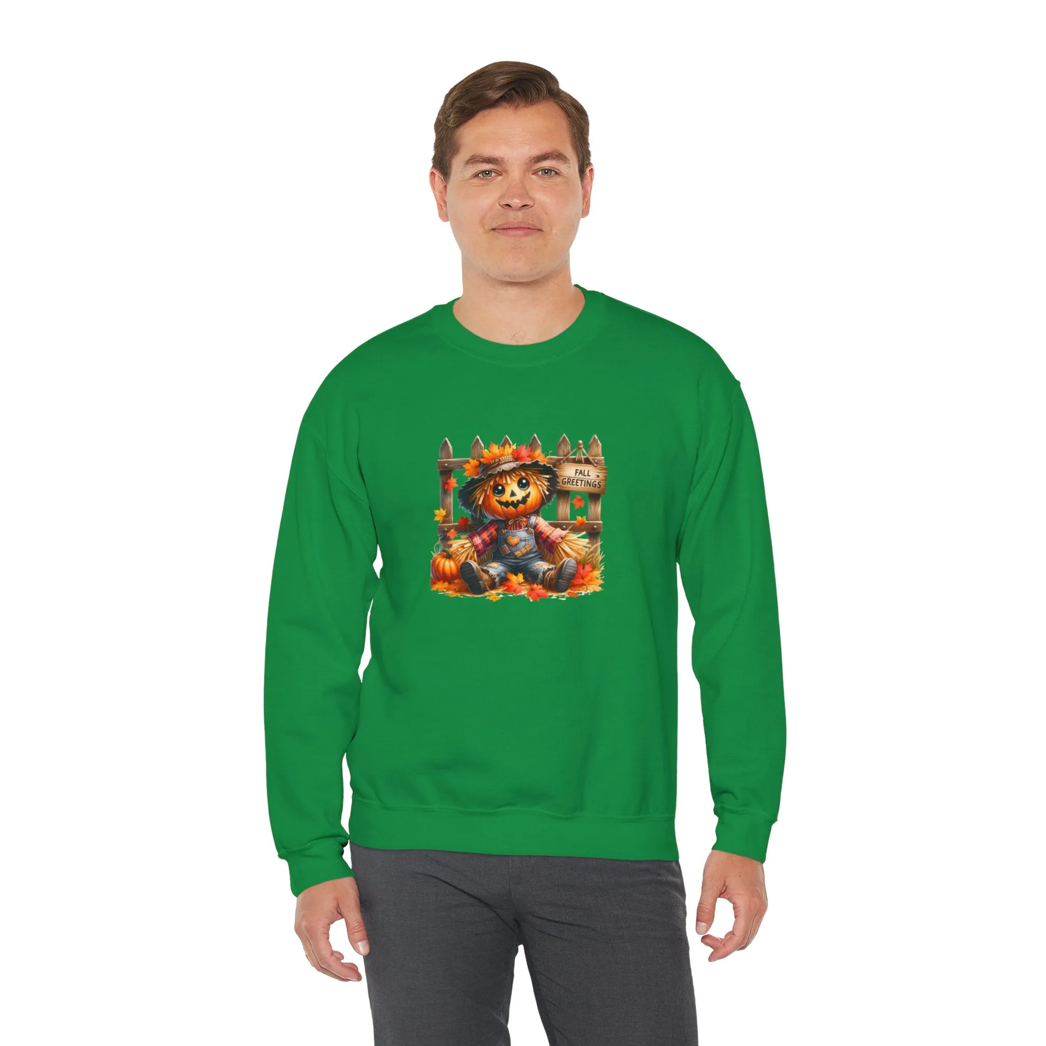 Fall Scarecrow Unisex Heavy Blend™ Crewneck Sweatshirt