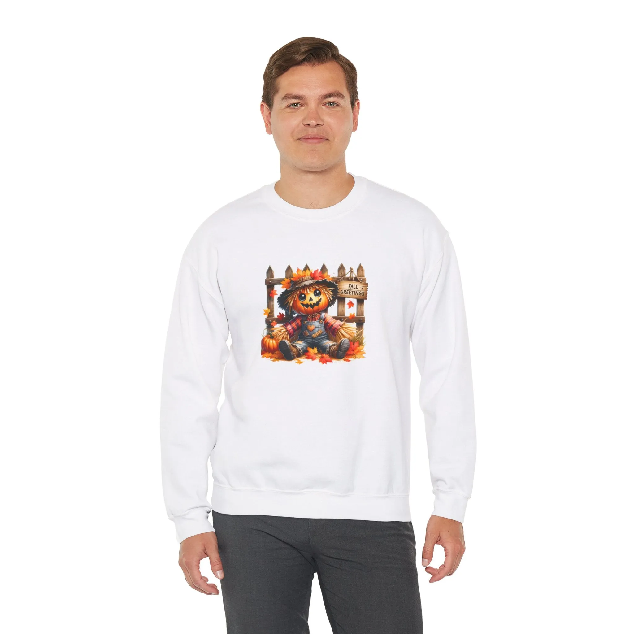 Fall Scarecrow Unisex Heavy Blend™ Crewneck Sweatshirt