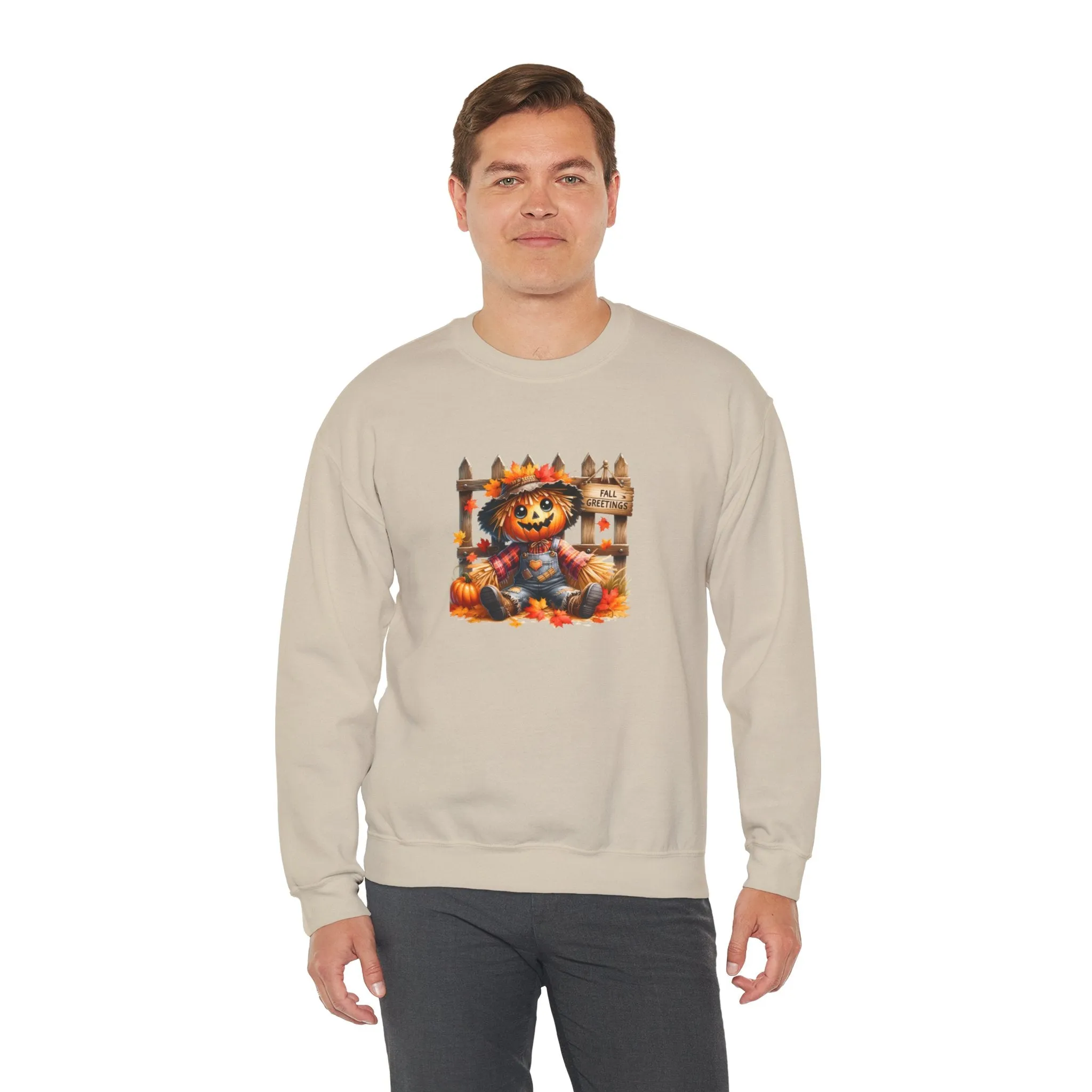 Fall Scarecrow Unisex Heavy Blend™ Crewneck Sweatshirt