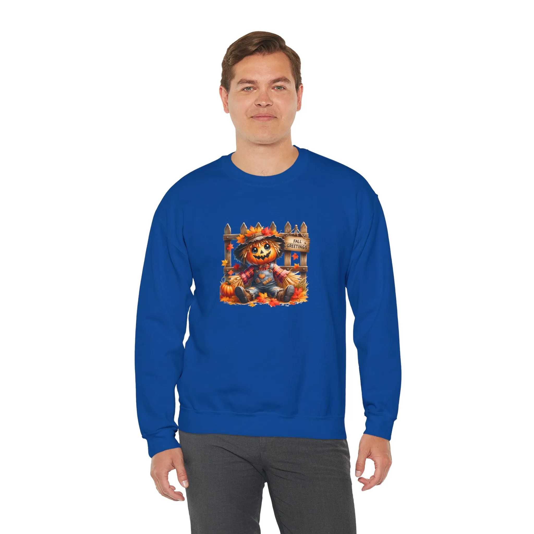 Fall Scarecrow Unisex Heavy Blend™ Crewneck Sweatshirt