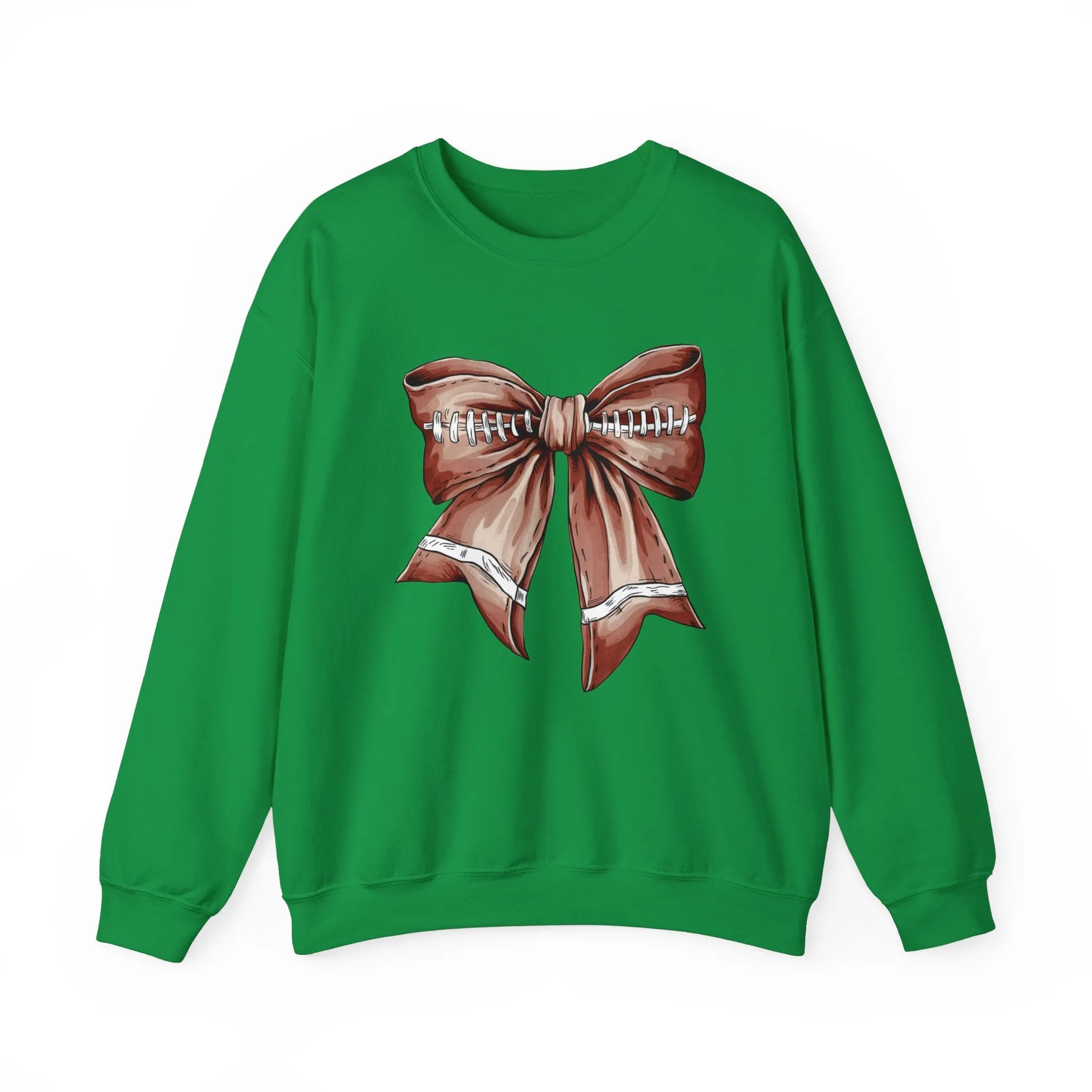 Football Bow Unisex Heavy Blend™ Crewneck Sweatshirt