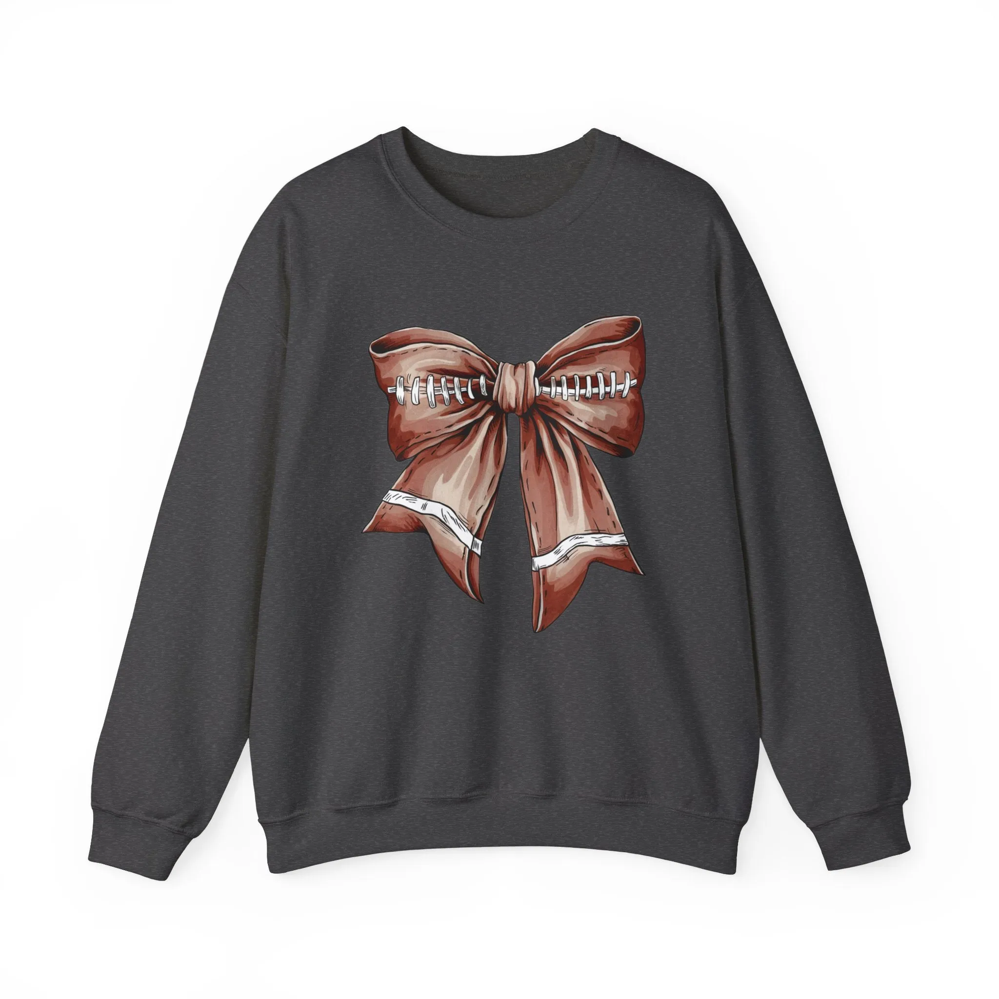 Football Bow Unisex Heavy Blend™ Crewneck Sweatshirt