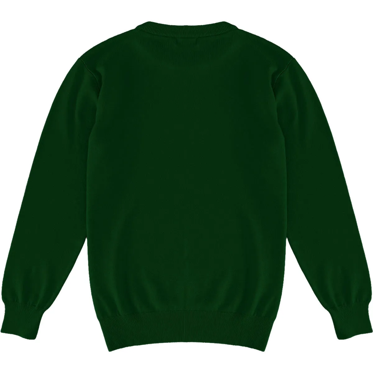 Forest Green Mens Knit Classic Crew Neck Sweater