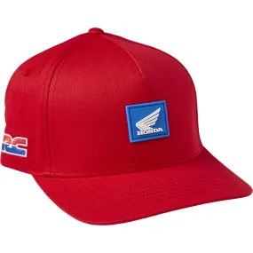 Fox Racing  Flame Red Honda Wing Flex Fit Baseball Cap Hat Curved Bill Stretch