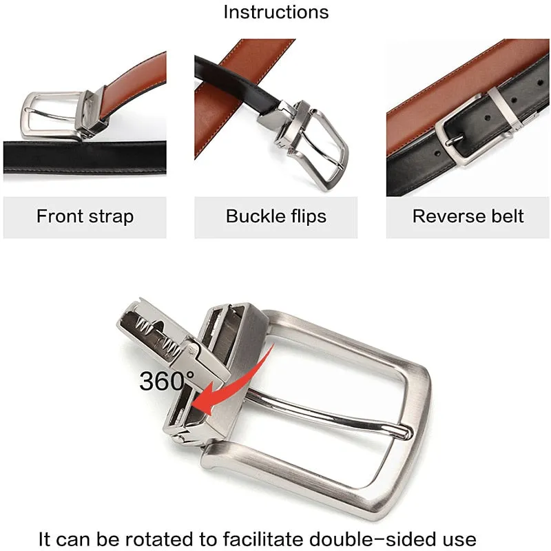 Funki Buys | Belts | Men's Luxury Leather Belt | Reversible Buckle