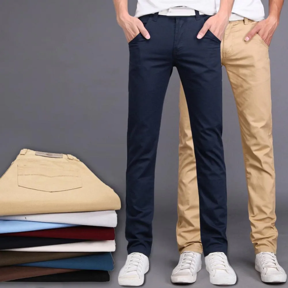 Funki Buys | Pants | Men's Slim Mid Waist Jeans | Cargo Pants