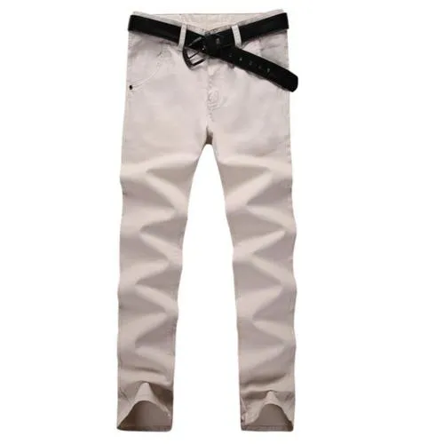 Funki Buys | Pants | Men's Slim Mid Waist Jeans | Cargo Pants