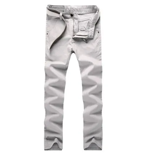 Funki Buys | Pants | Men's Slim Mid Waist Jeans | Cargo Pants