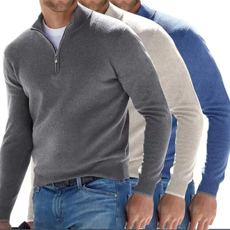 Funki Buys | Sweaters | Men's Slim Fit V-neck Casual Pullover