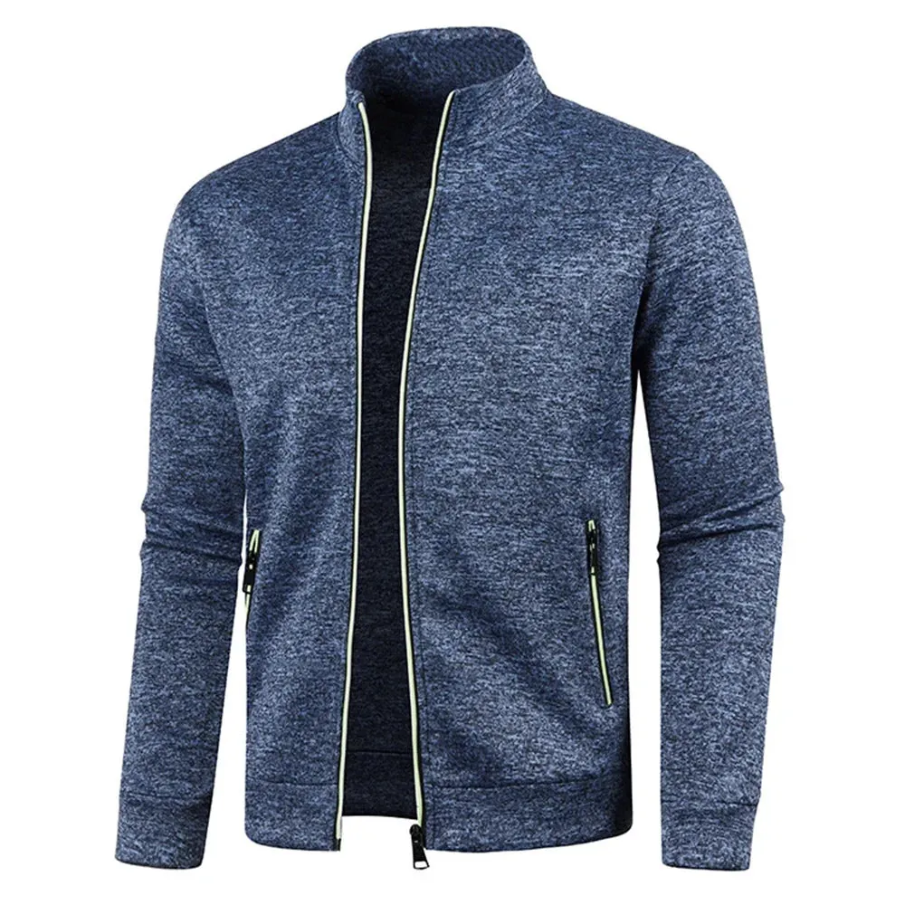 Funki Buys | Sweaters | Men's Zip Up Stand Collar Winter Jacket