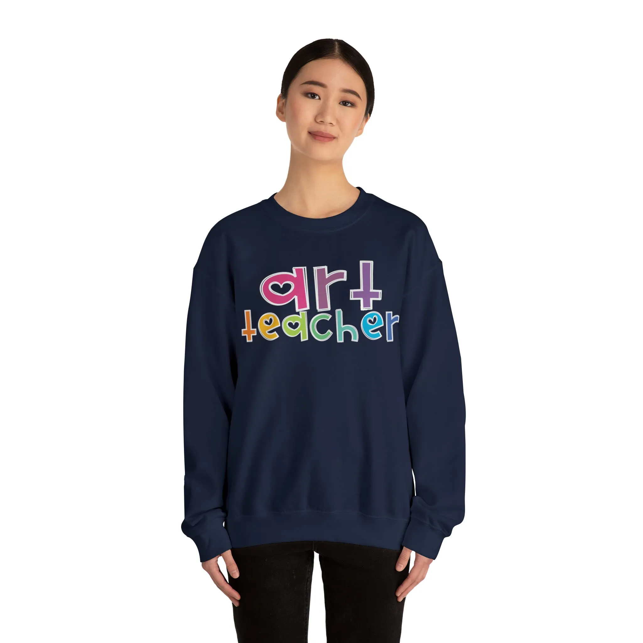 Heart Art Teacher Unisex Heavy Blend™ Crewneck Sweatshirt